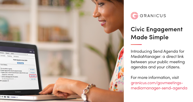 Partner with Granicus on a feature that streamlines agenda publishing.